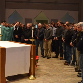 Safety Forces Members at Mass in St. Mary's Chapel