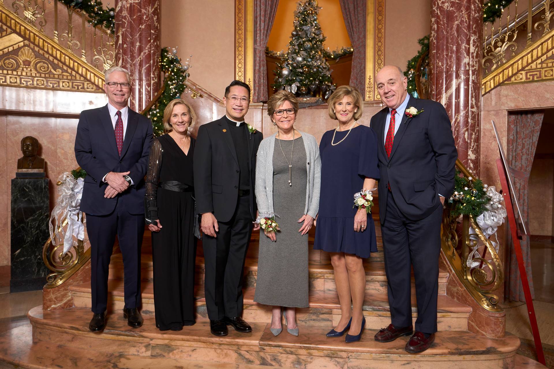 Patrick and Nancy Sullivan, Fr. Guiao, Patrice Campbell, Laura & Gerry Ramella